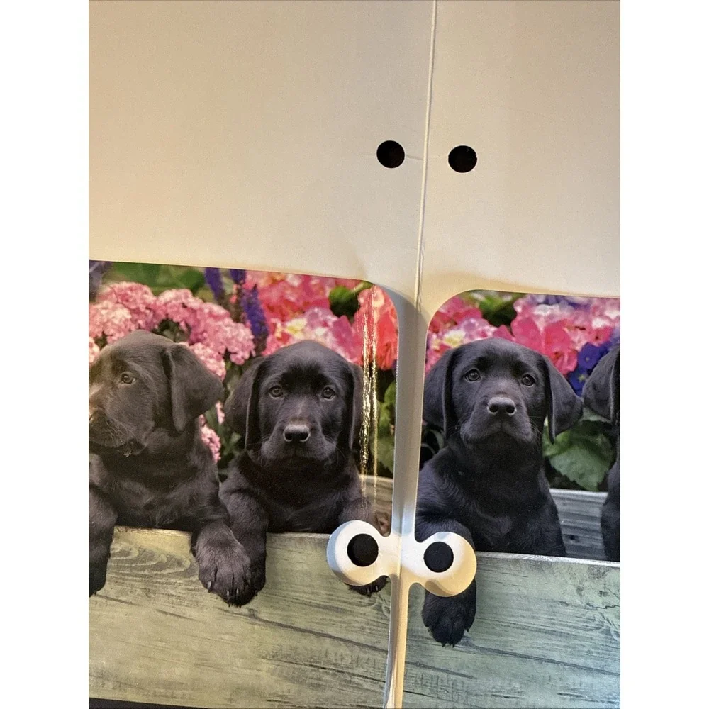 Vintage Keith Kimberlin 3-Hole Binder Folder Class Act Black Lab Labrador Puppy